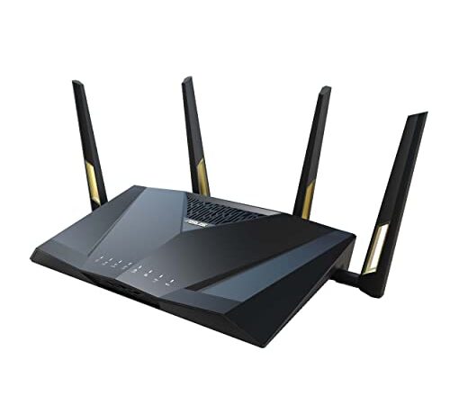 ASUS RT-AX88U Pro Router Gaming AX6000, Dual Band, WiFi 6, Compatible con PS5, Dos Puertos 2.5 G, AiProtection Pro, Instant Guard Sharable Secure VPN, QoS Adaptable, Port Forwarding