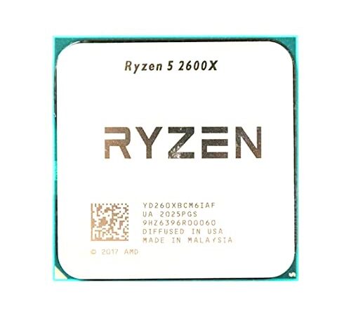 CPU Ryzen 5 260 0X r5 2600x 3.6 g Hz de Seis núcleos Doce Hilo 9 CPU 5W Socket del procesador AM4 Accesorios de computador