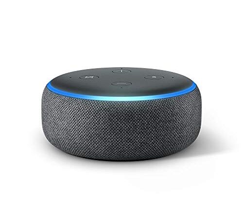 Echo Dot (3.ª generación) - Altavoz inteligente con Alexa, tela de color antracita