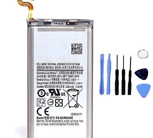 Ellenne Batería compatible con Samsung Galaxy S9+ Plus G965F EB-BG965ABE de alta capacidad 3500 mAh con kit de desmontaje incluido