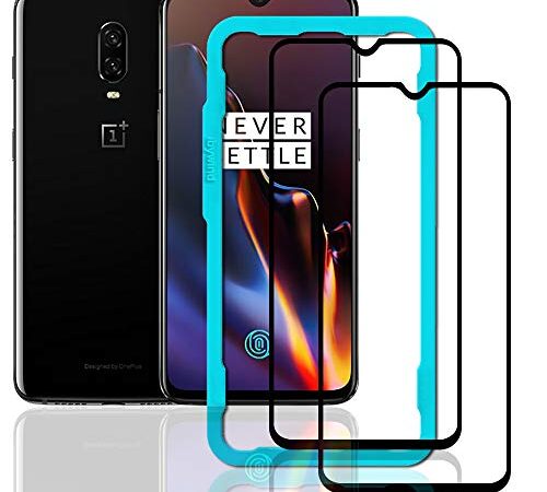 Ibywind OnePlus 6T Protector de Pantalla [2 Piezas]-3D Cobertura total de Cristal Templado Protectores de Pantalla con Kit de aplicación fácil Instalar para OnePlus 6T