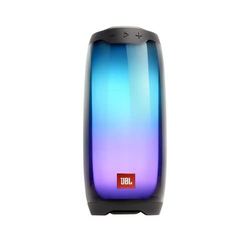 JBL Pulse 4 - Altavoz inalámbrico Bluetooth con efectos de luces y sonido a 360 grados, resistente al agua (IPX7), hasta 12 horas de reproducción, negro