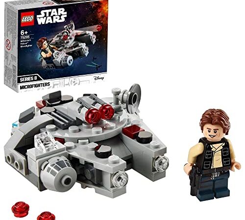 LEGO 75295 Star Wars Microfighter: Halcón Milenario, Juguete de Construcción Portátil para Niños de 6 Años o Más con Han Solo y Pistola Bláster