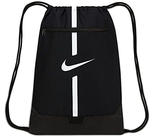 NIKE Academy Gymsack, Unisex, Black/Black/White, One Size