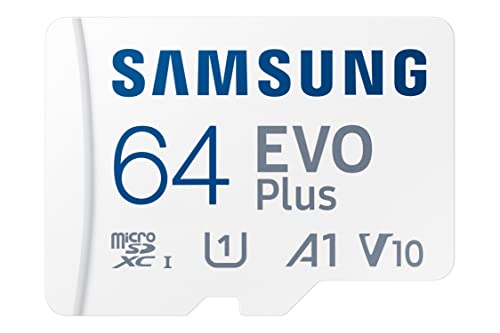 Samsung Tarjeta de Memoria EVO Plus 64GB microSD SDXC U1 Clase 10 A1 130MB/S con Adaptador versión 2021(MB-MC64KA/EU)