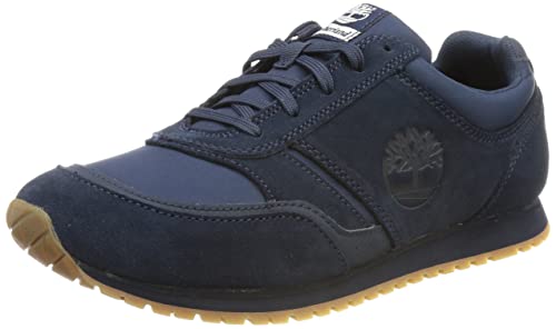 Timberland Lufkin Fabric and Leather Oxford Sneaker Basic Zapatillas para Hombre, Azul (Navy Suede), 43 EU