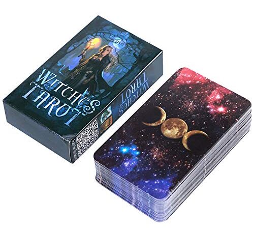 ANUFER 78 Piezas/Conjunto Cartas de Tarot Tablero de Cubierta Decir el Futuro Adivinación Juego Edición en Inglés Brujas SN07408