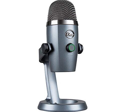 Blue Yeti Nano Micrófono de condensador USB Premium, Grabación, Streaming, Gaming, Podcasting, PC, Mac, Efectos Blue VO!CE, Cardioide y Omnidireccional, Sin Latencia - Gris