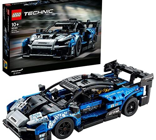 LEGO 42123 Technic McLaren Senna GTR, Coche de Carreras Coleccionable, Set de Construcción + Monster Jam MAX-D Technic Impulse Juego de construcción, Multicolor (42119)