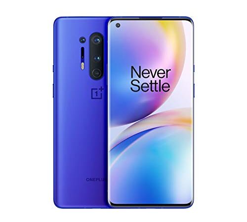 OnePlus 8 Pro 5G - Smartphone 6.78" WQHD+ AMOLED 120Hz (Snapdragon 865, 12GB RAM + 256GB almacenamiento, Triple camara 48+48+8Mpx, 4510mah con carga rapida de 30W) Dual Sim - Ultramarine Blue