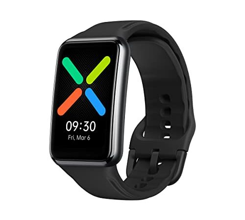 OPPO Watch Free – Reloj inteligente, Pantalla Curva AMOLED, 32g, Bluetooth 5.0, Resistencia 5ATM, Batería 230 mAh, Carga Rápida - Negro