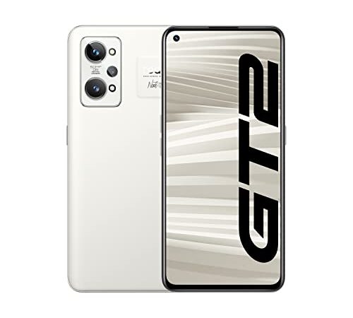 realme GT2 5G Smartphone Libre, Pantalla AMOLED de 120 Hz, Snapdragon 888 5G, Diseño inspirado en papel, Gran batería de 5000 mAh, Carga SuperDart de 65 W, Dual SIM, 8+128 GB, Blanco Papel