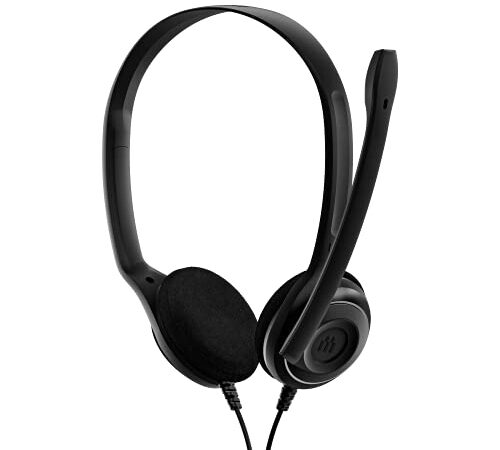 Sennheiser PC 8 USB - Auriculares de diadema abiertos USB (micrófono con cancelación de ruido, sonido estéreo) color negro