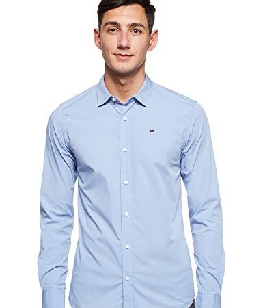 Tommy Jeans Original Stretch Camisa, Lavender Lustre, M para Hombre