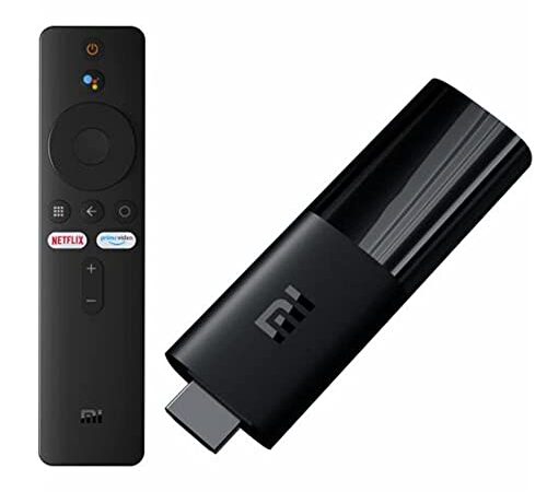 Xiaomi Mi TV Stick con control remoto Bluetooth con Google Assistant y botón de marcación rápida Netflix + Prime Video (Android TV 9.0 con Google Playstore, Smart Cast, Dolby, WiFi)