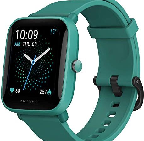 Amazfit Bip U Pro Smart Watch Reloj Inteligente con GPS Incorporado 60+ Modos Deportivos 5 ATM Fitness Tracker Oxígeno Sangre Frecuencia cardíaca Monitor de sueño y estrés 1.43 "Pantalla táctil Verde