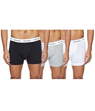 Calvin Klein Trunk 3Pk, Bóxers Hombre, Multicolor (Black White Grey Heather), L