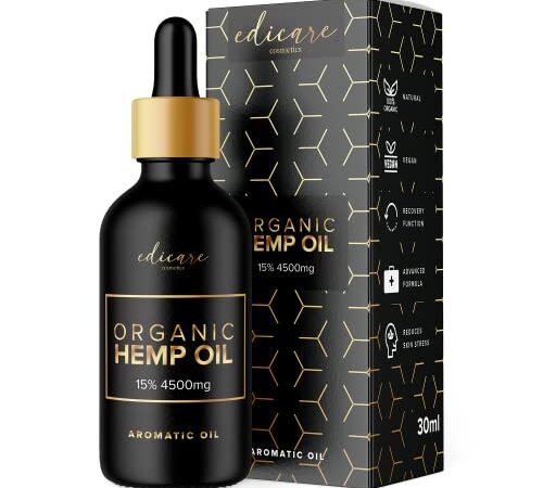 Edicare, CBD, Aceite Premium de CBD | 15% | 30ml | 4500mg | 0% THC | Formula Mejorada, Puro y Ecológico, Fabricado en España, con Gotero, apto para uso Tópico