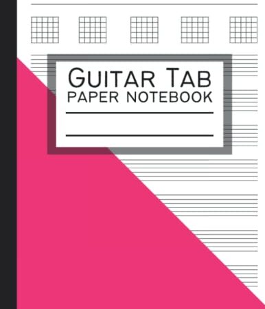 Guitar Tab Paper Notebook: Blank Guitar Tablature Sheet Paper for Guitarist, Musicians | 8.5 x 11 in. 110 Pages | Magenta