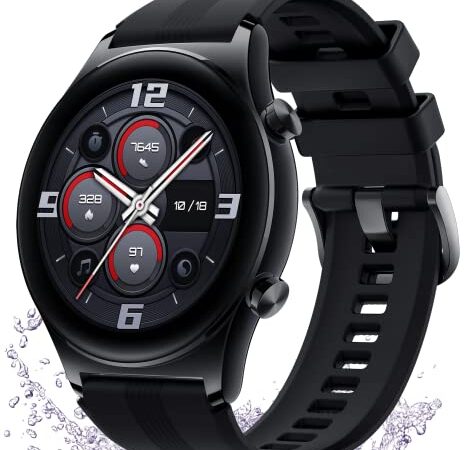 HONOR Watch GS 3 - Smartwatch 46mm, Reloj Inteligente Mujer Hombre 5 ATM Impermeable, con GPS, Estrés Frecuencia Cardíaca Control, Spo2, Bluetooth, Pantalla 1,43" AMOLED 326PPI, 100+ Modos(ES, Negro)