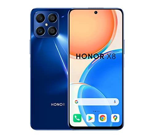 HONOR X8 Smartphone de 6+128 GB con Cámara Cuádruple de 64 MP, Teléfono Móvil Fino de 7.45mm con Pantalla de 6,7" + 90Hz, Snapdragon 680, Carga Rápida y Gran Batería, Versión ES