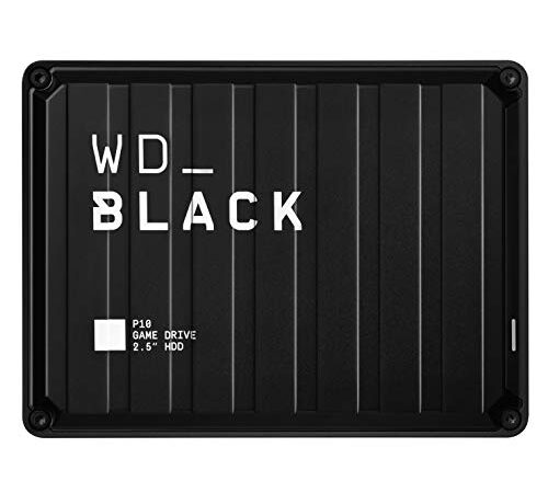 WD BLACK P10 Game Drive de 5 TB para llevar tu colección de juegos de PC/Mac o PlayStation allí donde vayas, Color negro