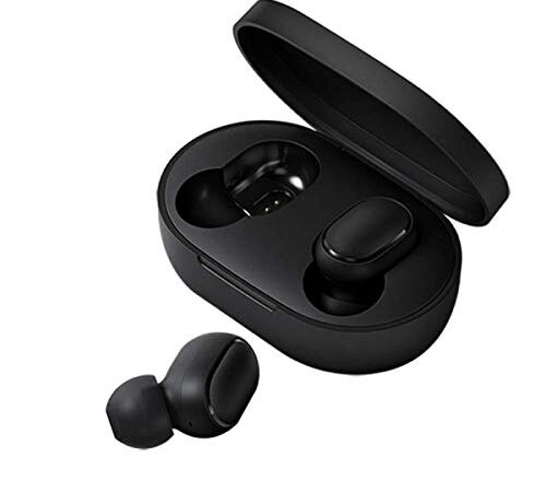 Xiaomi Redmi Airdots - Auriculares inalámbricos (Bluetooth, estuche de carga magnética, micrófono), color negro