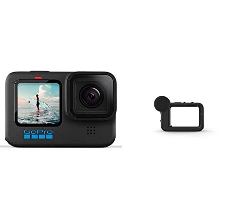 GoPro HERO10 Black - Cámara de acción a Prueba de Agua con LCD Frontal y Pantallas traseras táctiles, Video 5.3K60 Ultra HD + Accesorio Multimedia (HERO10 Black/HERO9) - Accesorio Oficial